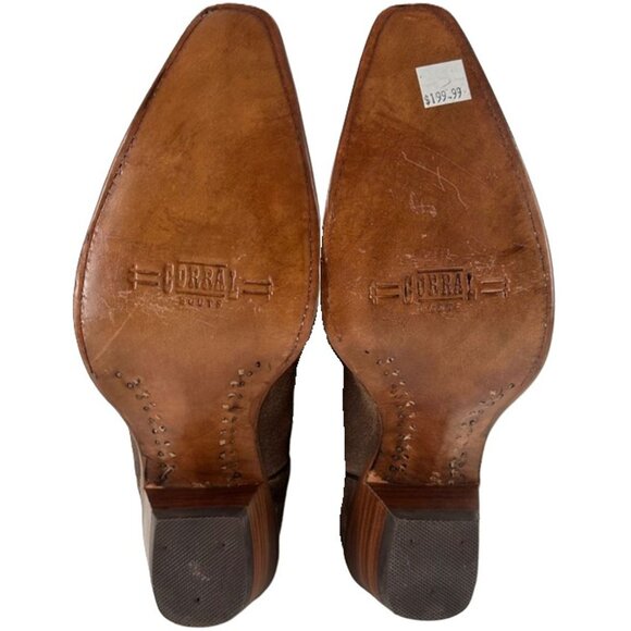 Corral Boots Women's 8M Brown Suede Leather Studded Ropers Cowboy Western Boots - Picture 4 of 16